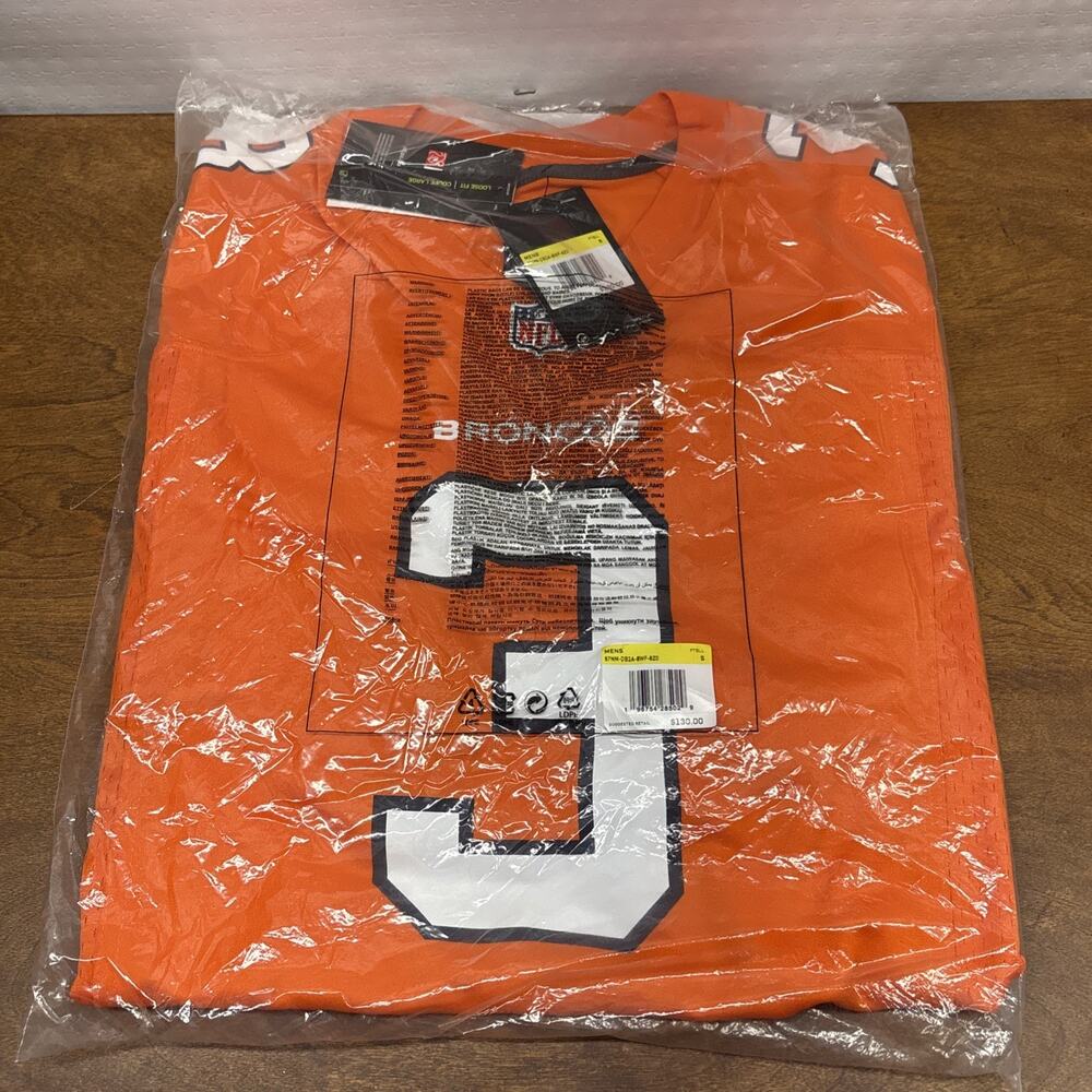 Russell Wilson #2 Denver Broncos NEW Nike Game Jersey Alternate Orange Small S